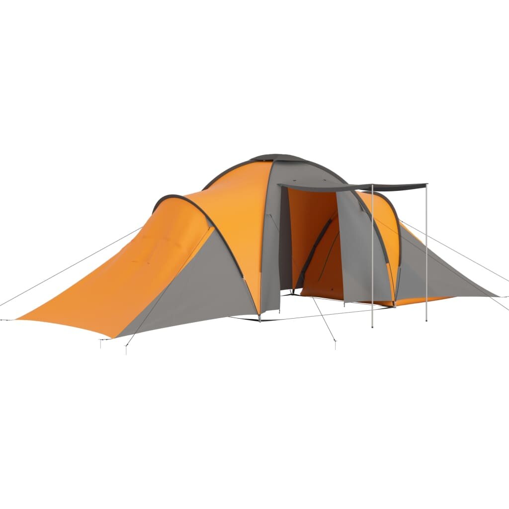 Tenda da campeggio 4 ~ 6 persone Tenda per famiglie Tenda invernale per campeggio all'aperto Escursionismo Viaggi Grigio e arancione