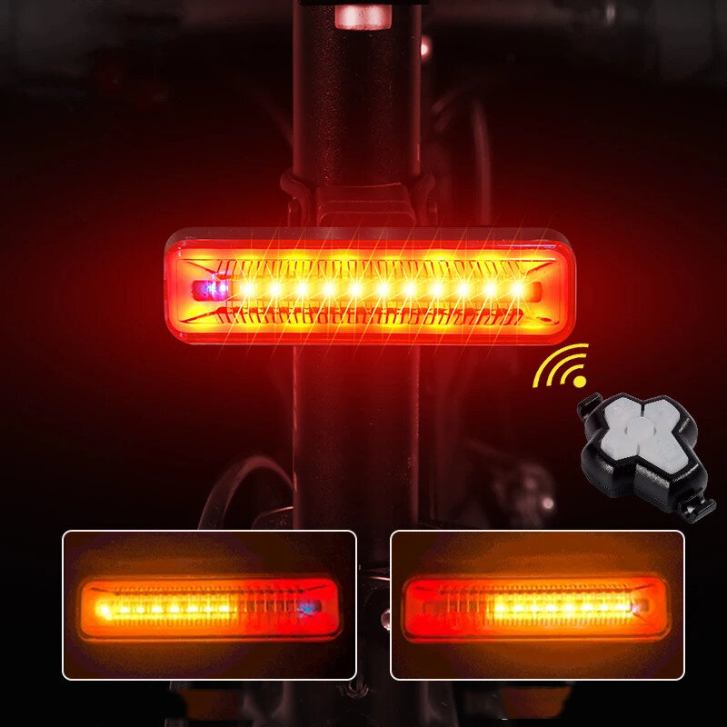 

WEST BIKING Wireless Bike Taillight 500mAh Battery 5 Light Modes USB Rechargeable Waterproof Wear-resistant Bicycle Rear