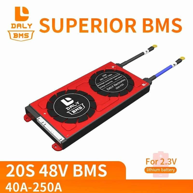 Daly bms 20s 48v 40a 60a 80a 250a 18650 lithium battery protection equalizer board with balancer balance function lto module