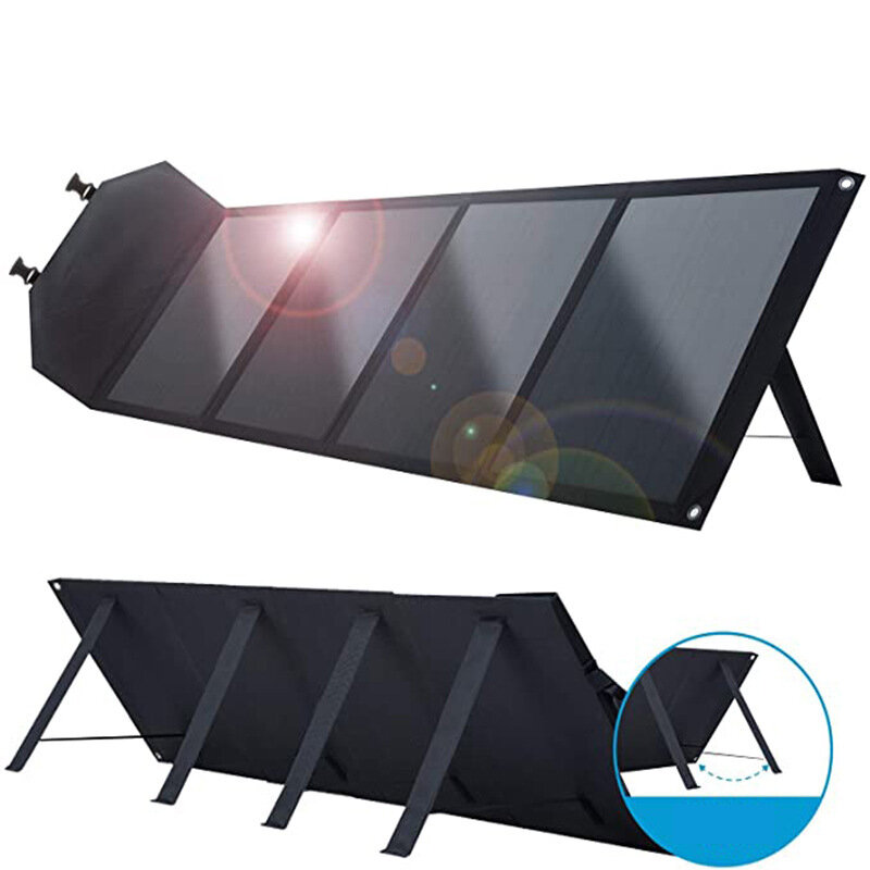 IPRee® 80W Solar Panel Monocrystalline Solar Power Panel Solar Folding Kit For Portable Power Station Charging
