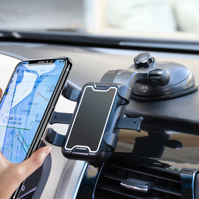 

Bakeey 360° Rotation No Noise Car Suction Cup Dashboard/ Windshield Bracket Mobile Phone Holder Stand for iPhone 13 POCO