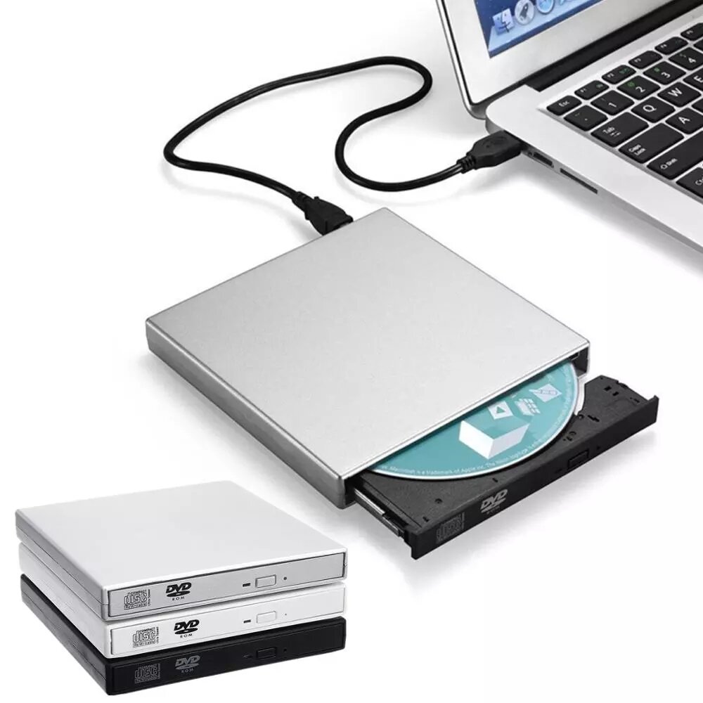 USB2.0外付け光学ドライブCDバーナーDVD-RWCD / DVD-ROMプレーヤーリライターPCラップトップコンピューターコンポーネント用データ転送