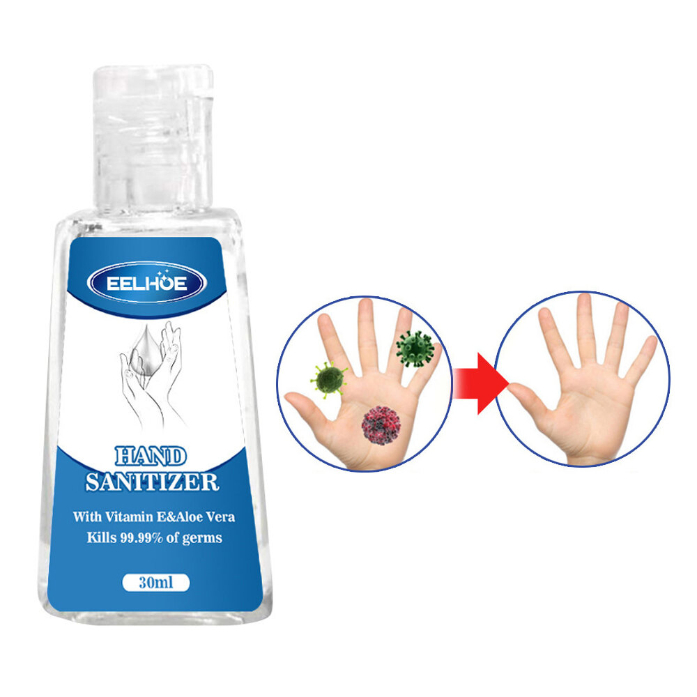 Gel desinfectante de manos sin alcohol y portátil a base de aminoácidos EELHOE de 30/60 ml y pastilla esterilizadora para teléfonos móviles