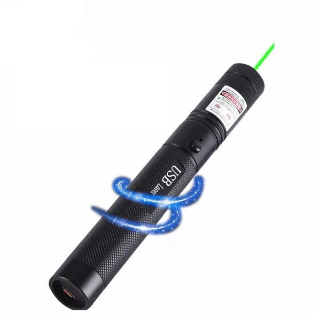 قلم مؤشر ليزر 10 أميال أخضر 532 نانومتر 50 وات USB مصباح يدوي ليزر قابل للشحن مؤشر شحن سريع مع حبل