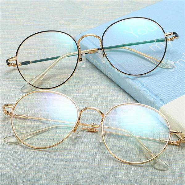 Unisex ultralichte stralingsbescherming Eyeglasseess ronde ovale metalen rand Vintage lensbril