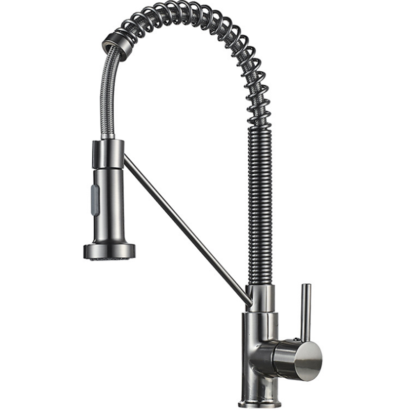 best price,kitchen,sink,faucet,solid,brass,single,handle,with,sprayer,discount