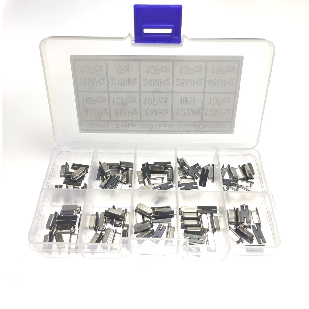 100PCS 10 Specifications HC 49S SMD Passive Crystal Oscillator Kit SMD Quartz 2 Pin 4MHz 48MHz