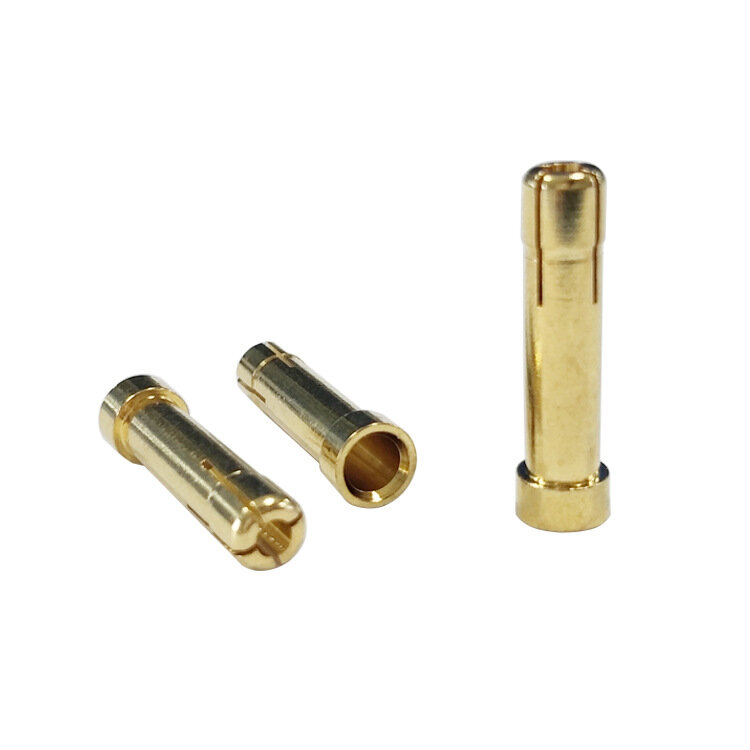 5pcs 4mm Plugs Adapter Gold Plated Bullet Change 5mm Connector Plug Sets RC Part for Battery Terminals Connector Kit