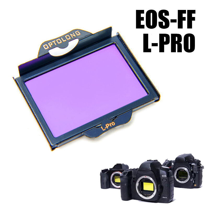 Filtro de estrelas OPTOLONG EOS-FF L-Pro para câmeras Canon 5D2/5D3/6D - Acessório astronômico.