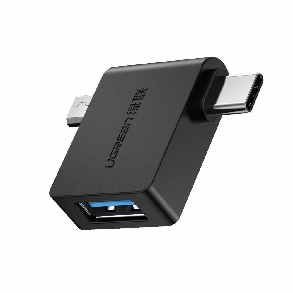UGREEN 2-IN-1 OTG Adapter Micro USB Type-C naar USB 3.0 Converter voor Telefoon Tablet Laptop Macboo