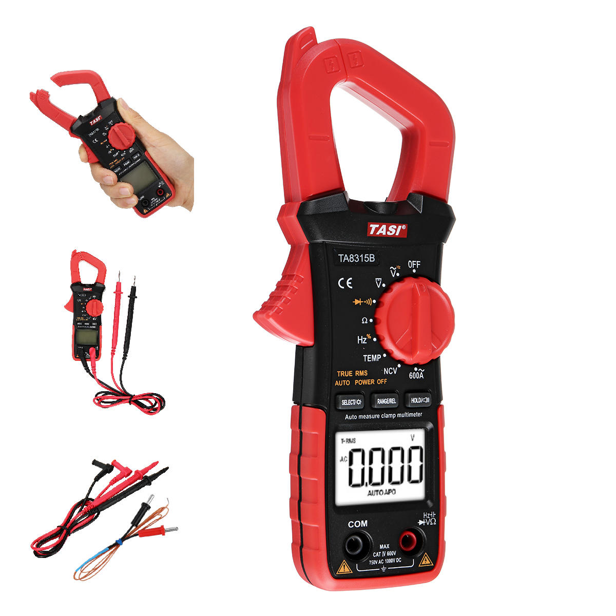 TA8315B Clamp Meter Multimeter High Precision Digital Ammeter TableAC and DC Universal Automatic Multifunction