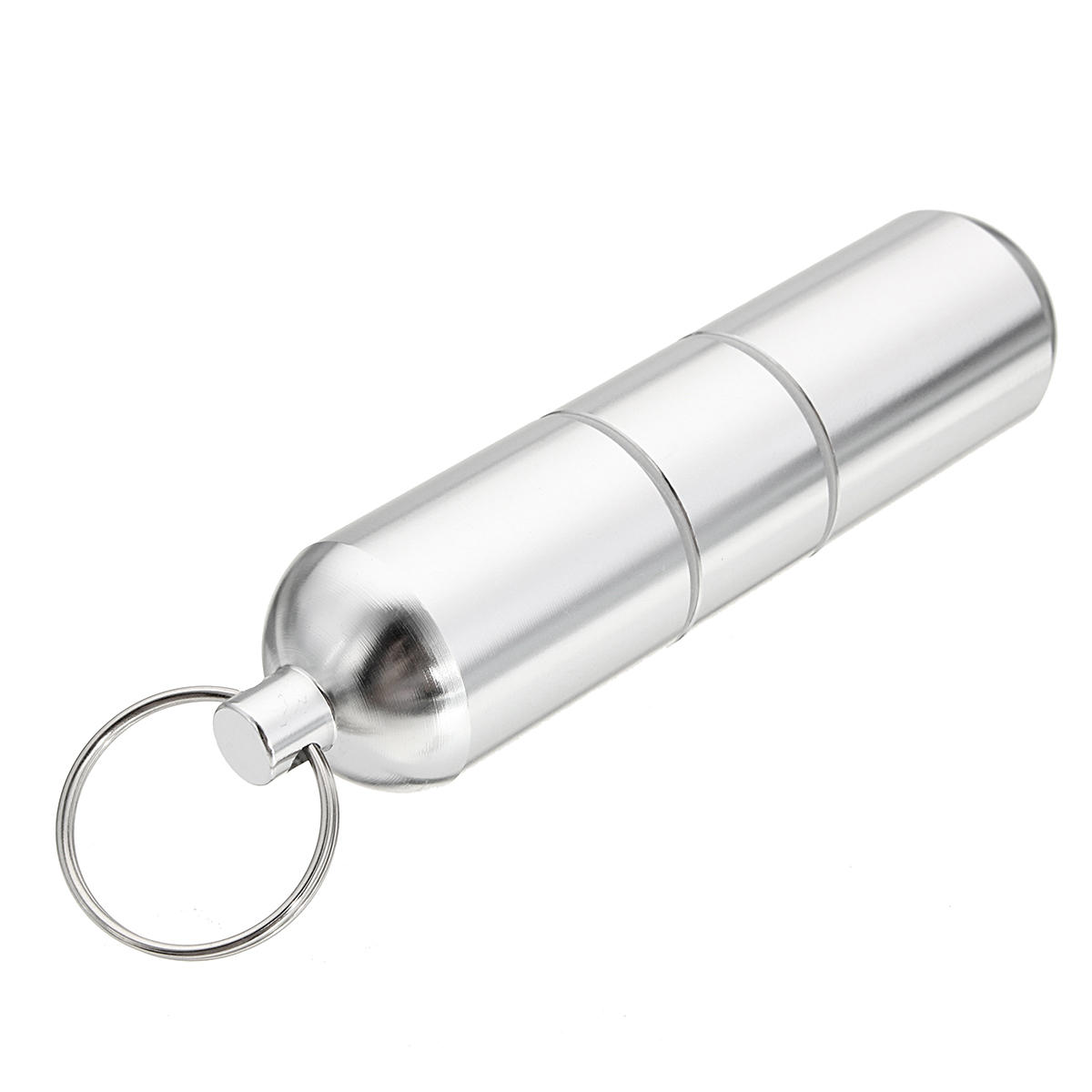 Zilveren aluminiumlegering capsule pillendoos waterdichte tandenstokerhouder opslag