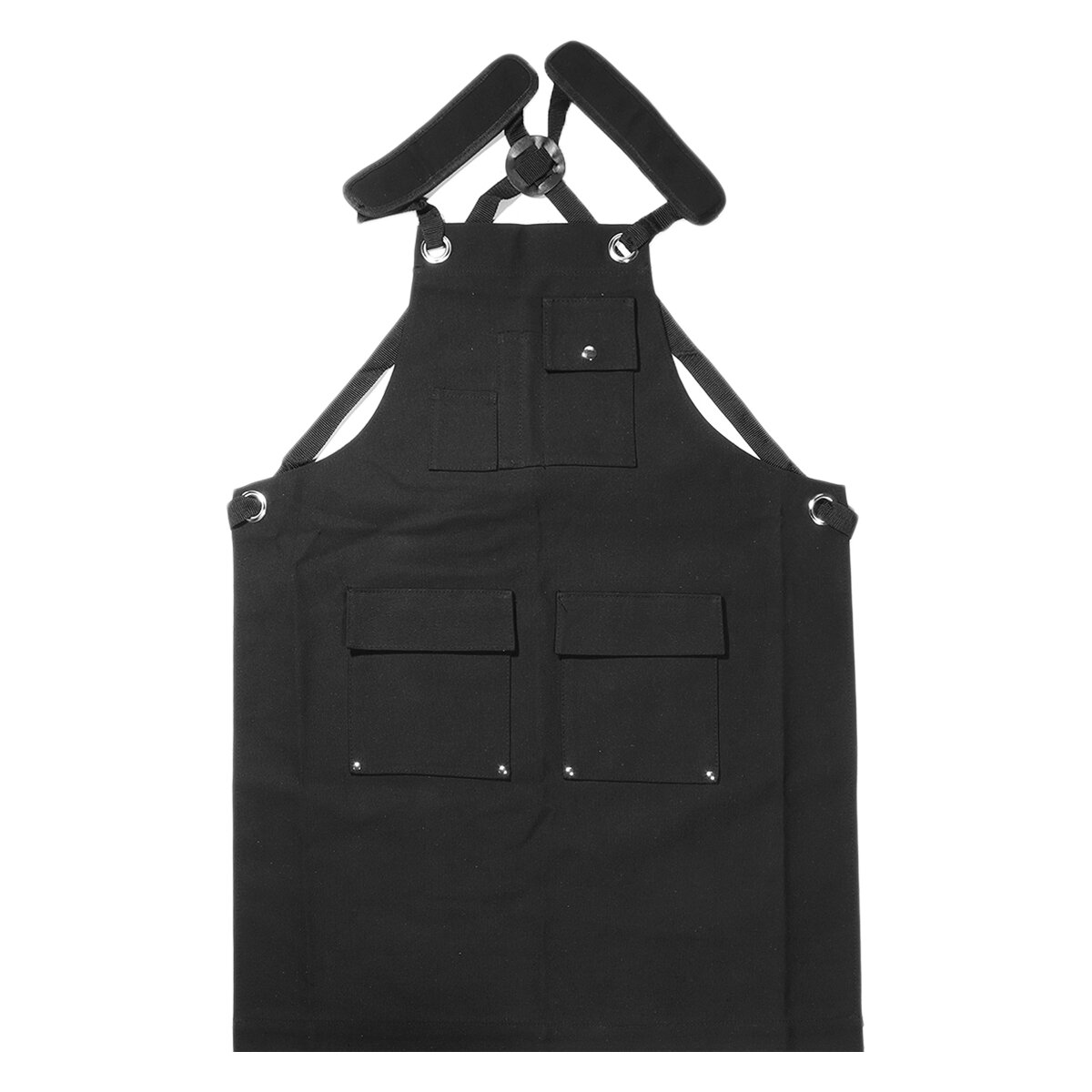 

Durable Goods Heavy Duty Waxed Unisex Canvas Work Apron with Tool Pockets Cross-Back Straps Adjustable For Woodworking P