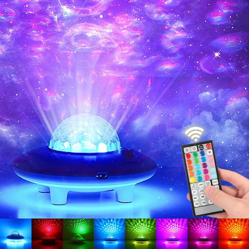 

USB Projector Night Light bluetooth Audio LED Starry Sky Projection Lamp Remote Control