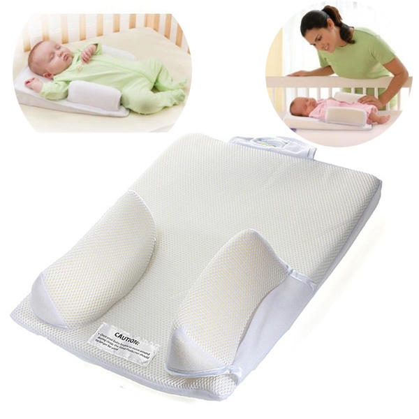 

Baby Sleep Positioner PillowAnti Roll Sleeping Mat Safe Head Back Waist Support