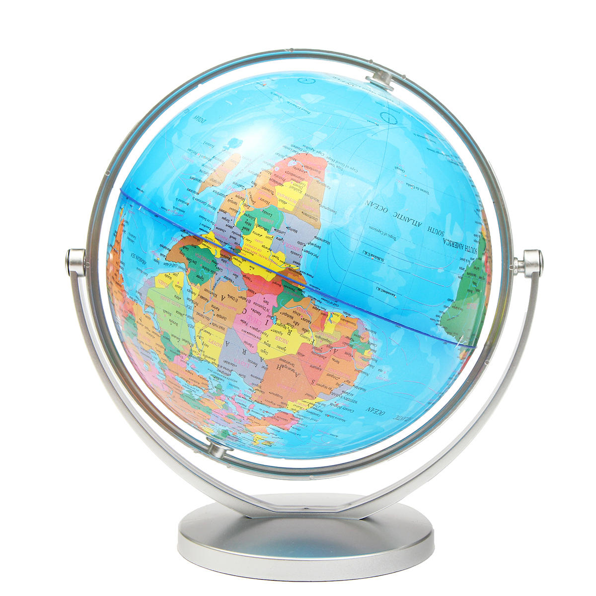 

World Globe Earth Ocean Atlas Map With Rotating Stand Geography Educational Desktop Decorations
