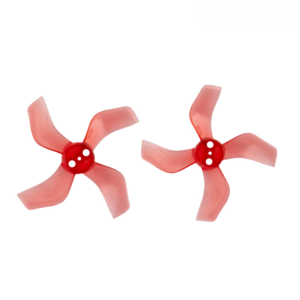 4 Pairs Gemfan 1636 1.6x3.6x4 40mm 1.5mm Hole 4-blade Propeller for 1103 1105 RC Drone FPV Racing Br
