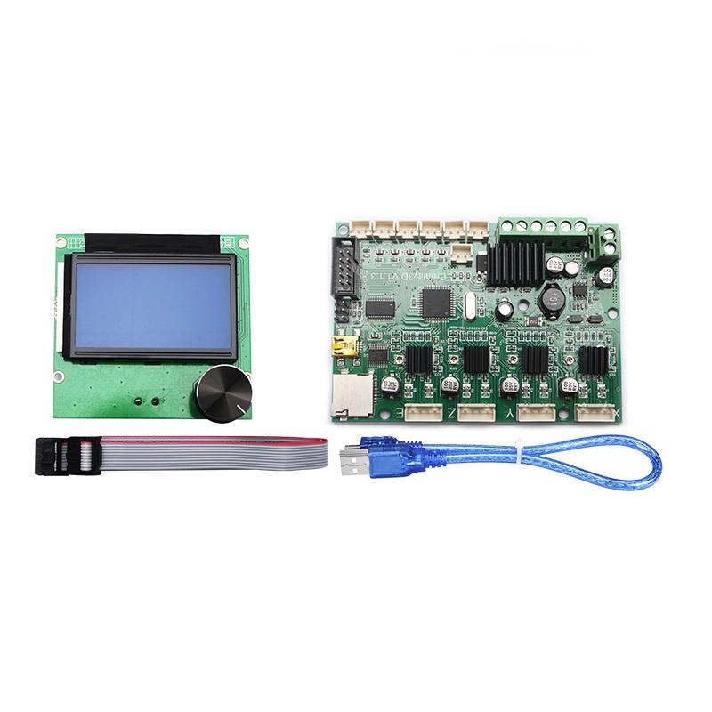 Mainboard Replacement Control Board Motherboard + LCD 12864 Display with Cable Kit for Creality Ender-3 3D Printer