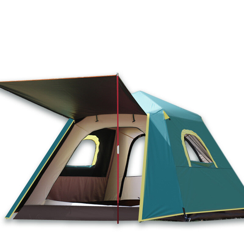 Tenda automatica IPRee® per 3-4 persone, spessa, impermeabile, a doppio strato, ad apertura rapida con pali in alluminio, grande capacità per il campeggio all'aperto.