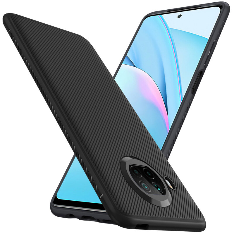 

Bakeey for Xiaomi Mi 10T Lite 5G / Redmi Note 9 Pro 5G Case Carbon Fiber Texture Slim Soft Silicone Shockproof Protectiv