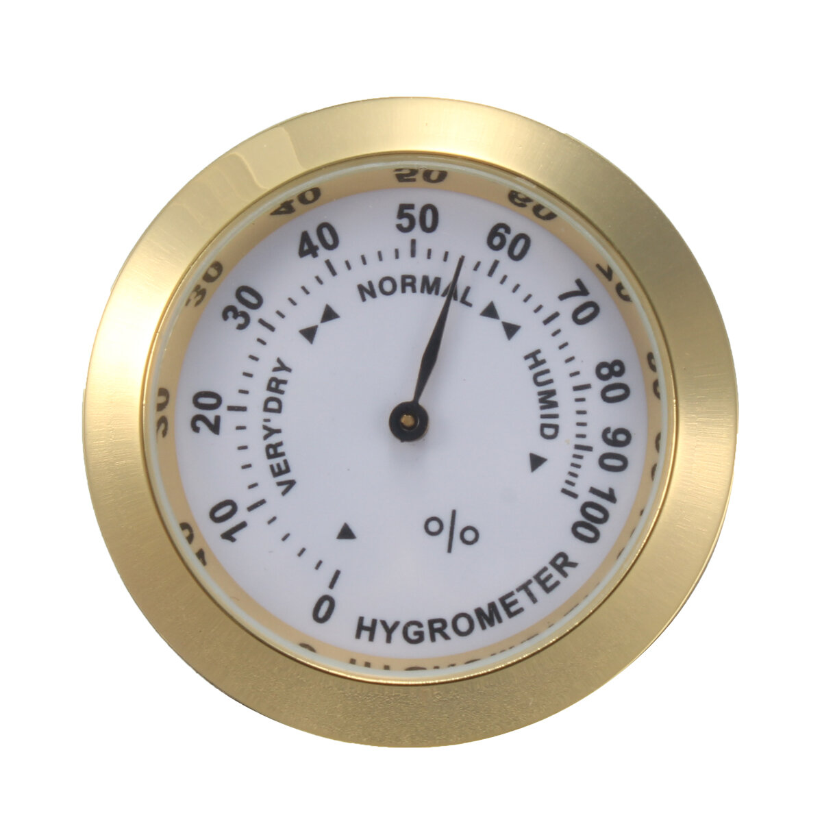 Analoge hygrometer Sigaren-vochtigheidskalibratiemeter met glazen lens voor humidors