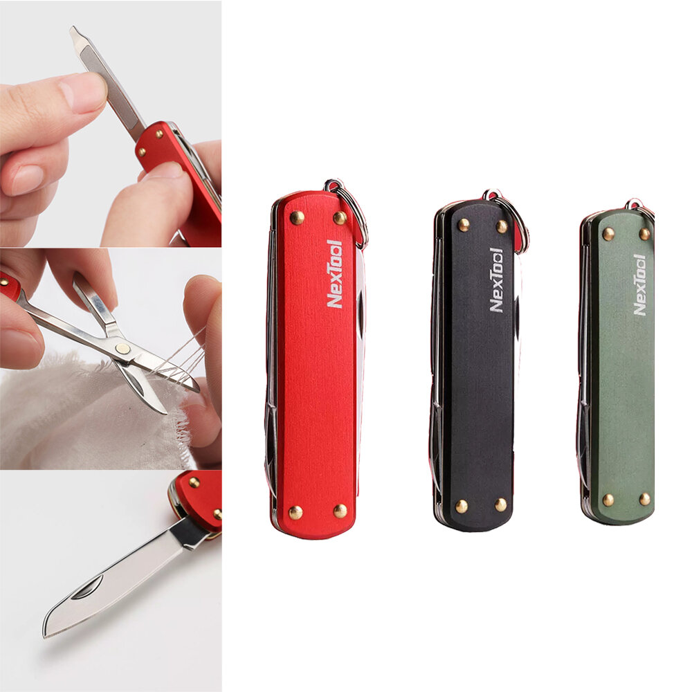 Multifunktionale EDC-Klappmesser NEXTOOL, taktische Taschenmesser, Schlüsselanhänger, Überleben im Freien, leichte Scheren für Wanderungen und Nagelknipser