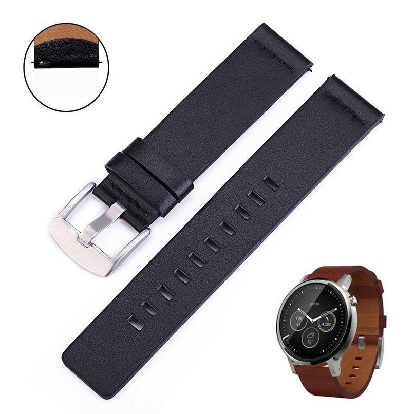

Bakeey 18/20/22/24mm Width Universal Casual First-Layer Genuine Leather Watch Band Strap Replacement for Samsung Galaxy