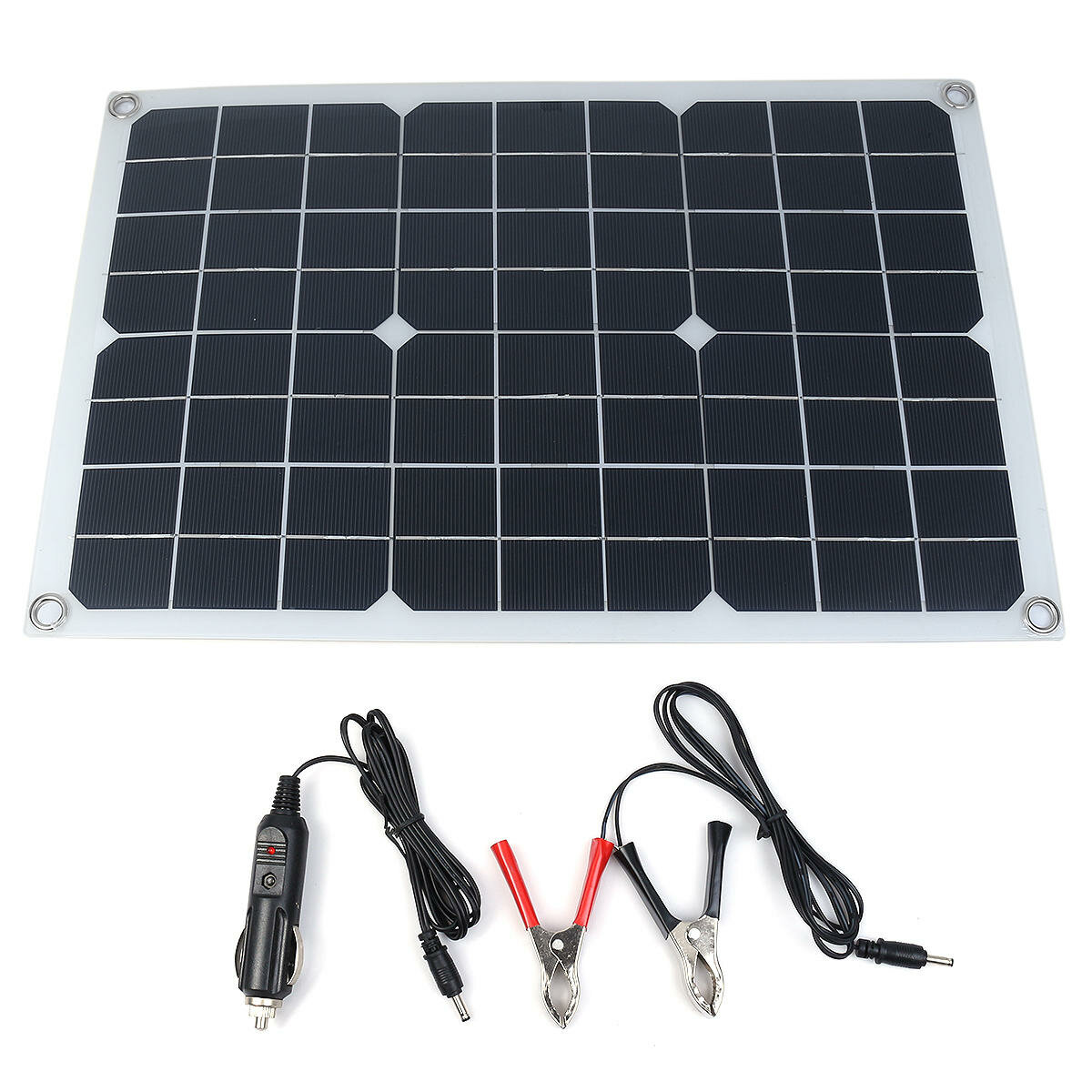 18V 100W Solarpanel Tragbare Solarstrombank für Campingboote im Freien Smartphones Batterie Ladegeräte Zellen Notstrom