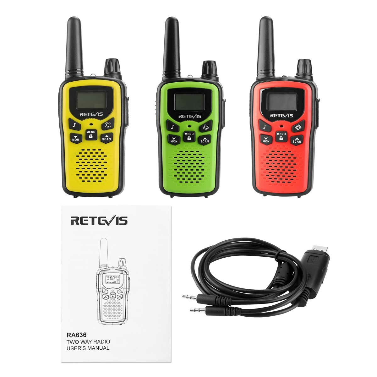 

Retevis A9223A/B FRS/PMR446+LPD433 Walkie Talkie License-free 22/85 Channel Wireless Handheld Two Way Radio
