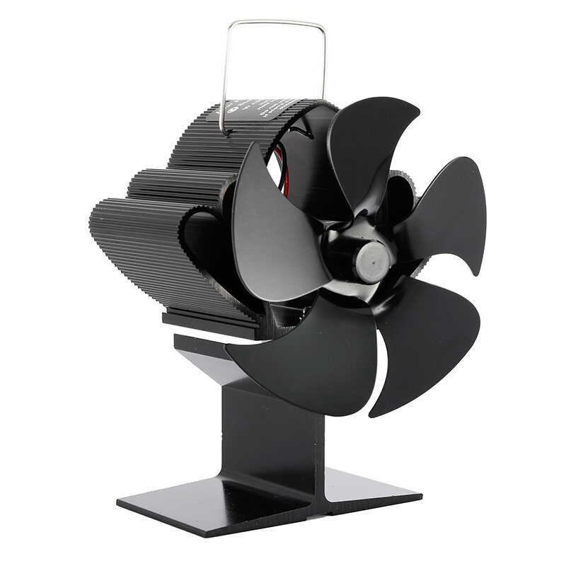 1350 Rpm Pro 5 Bladeren Kachel Ventilator Warmte Aangedreven Motor Energiebesparende Haard EcoFan