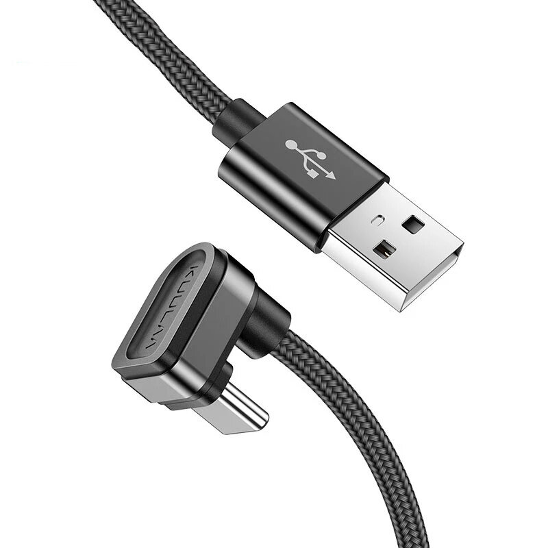 KUULAA Elleboog USB-C naar USB-A Kabel Snel opladen Datatransmissie Snoer Lijn 1m/2m lang Voor Samsu