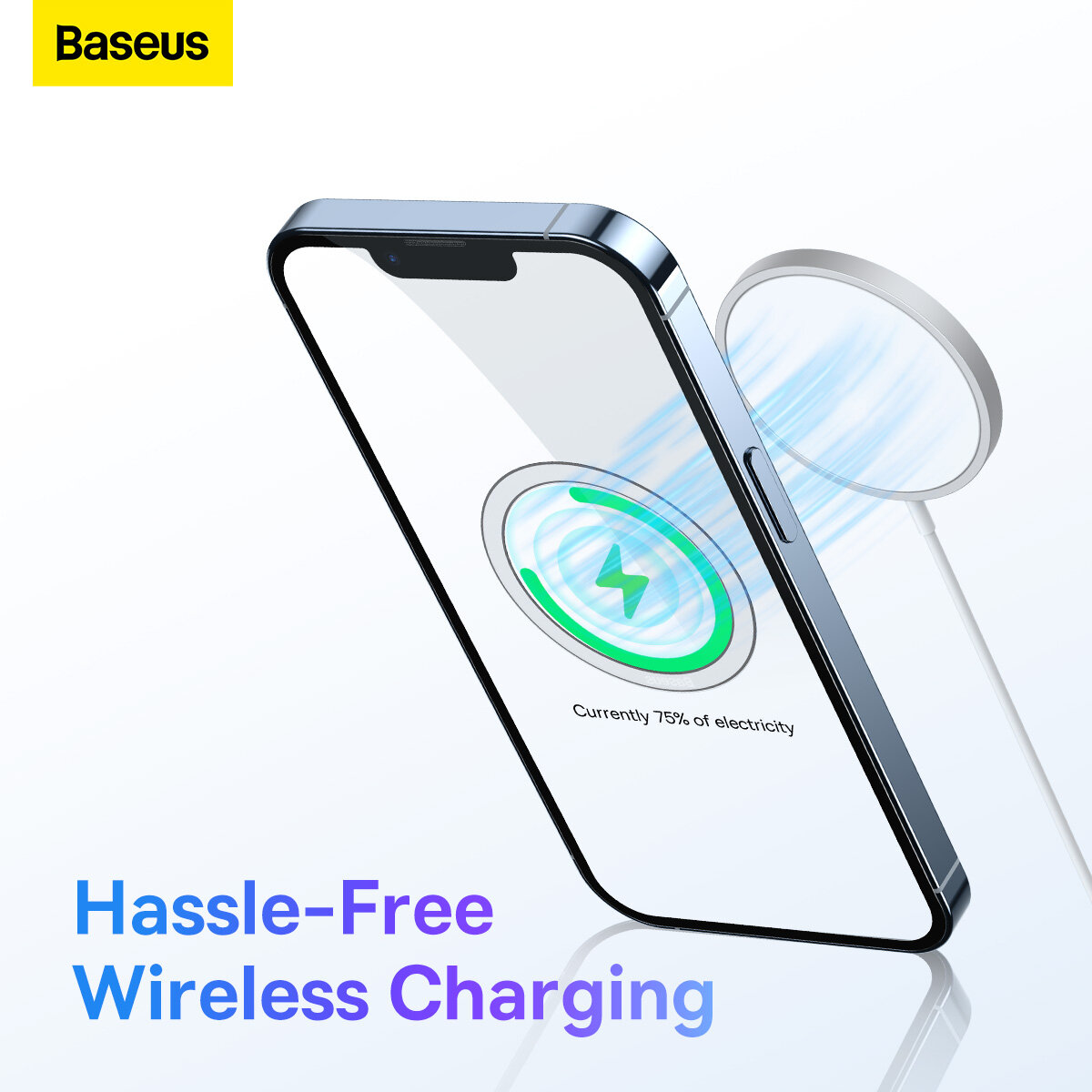 Baseus Series Magnetic Metal Ring for iPhone 14 13 12 2022 Pro Max Support Wireless Charging Back Case