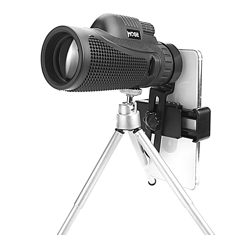 Moge 40x60 FMC Optik HD Lens Tripod Telefon Klip Ile Monoküler Taşınabilir Kampçılık Seyahat Teleskop