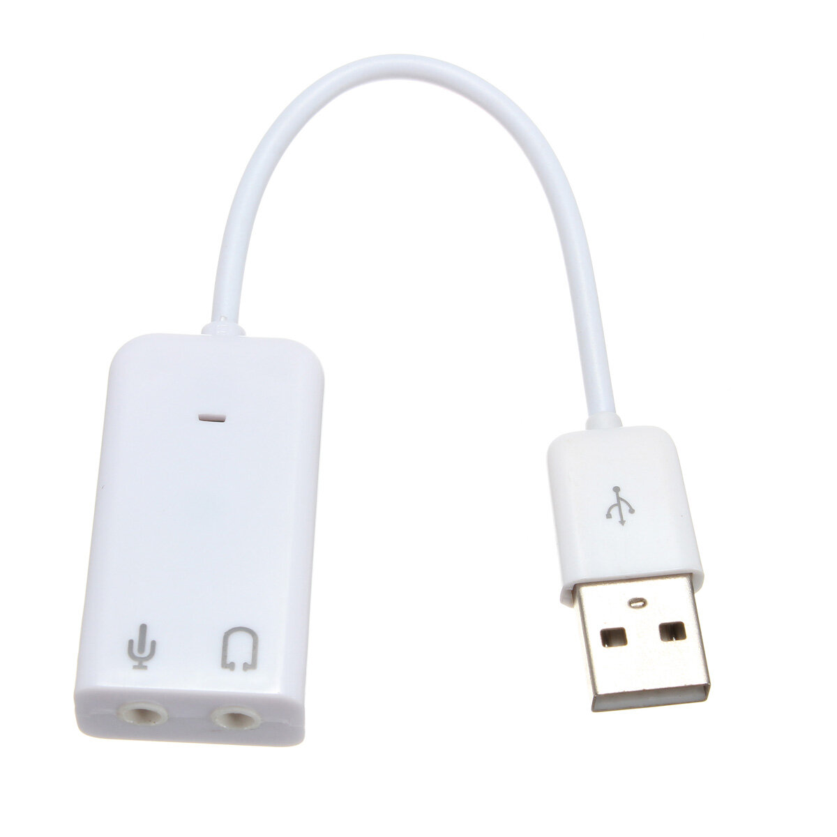 USB 2.0 خارجي الصوت بطاقة 20 سم 7.1 قناة الصوت بطاقة w / 3.5 مللي متر سماعة رأس وميكروفون جاك وحهة المستخدم ميكروفون ستي