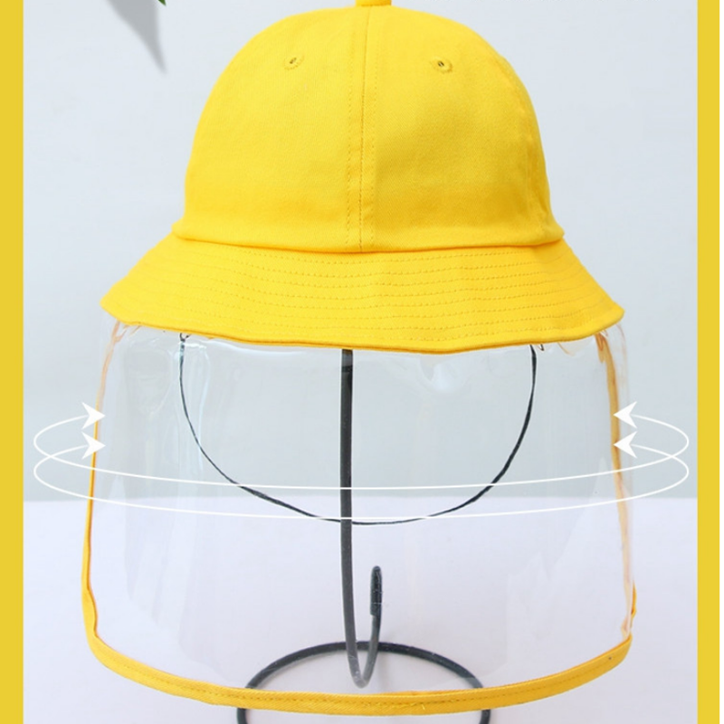 Anti-condens hoed Stofdichte emmer hoed geel voor jongens en meisjes Anti-stof en anti-condens