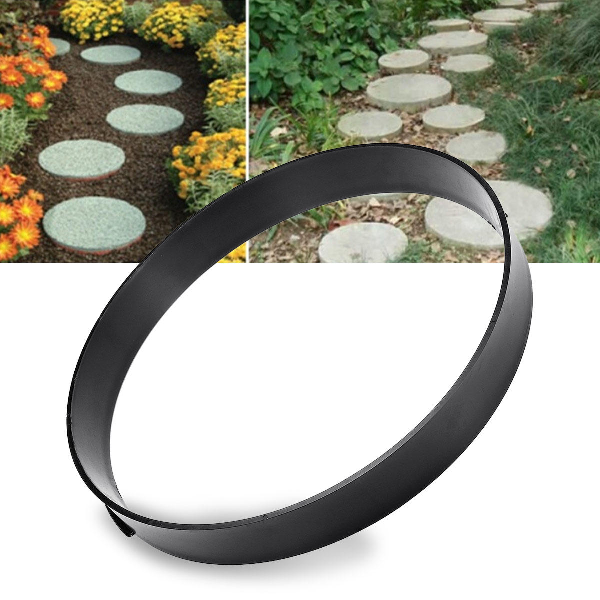 35x35cm round plastic diy concrete paving mould garden pavement mold
