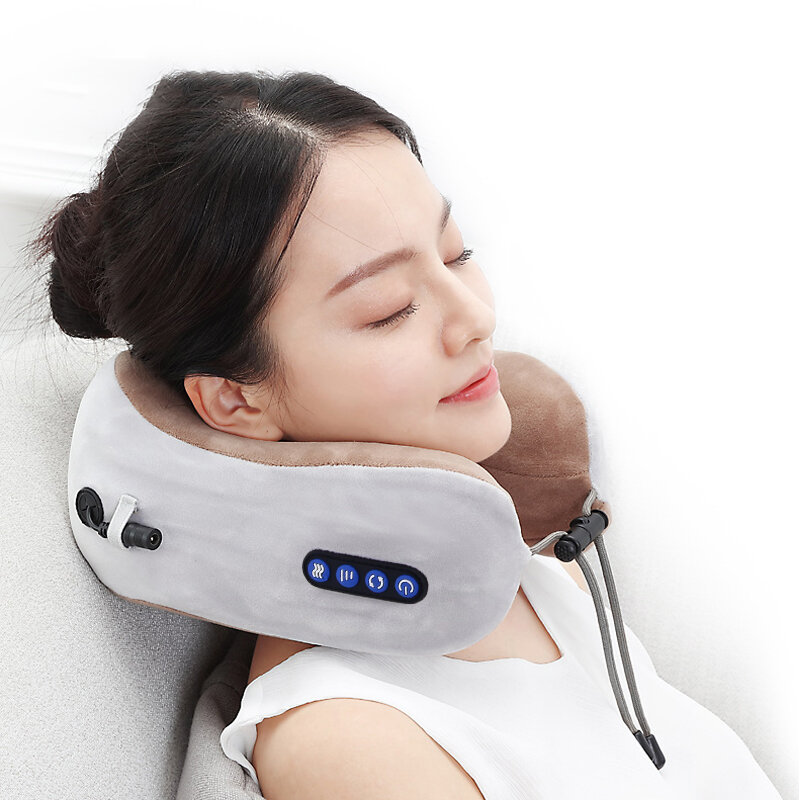 Electric Neck Massager U shaped Pillow Multifunctional Portable Shoulder Cervical Massager Outdoor Home Car Relaxing Mas