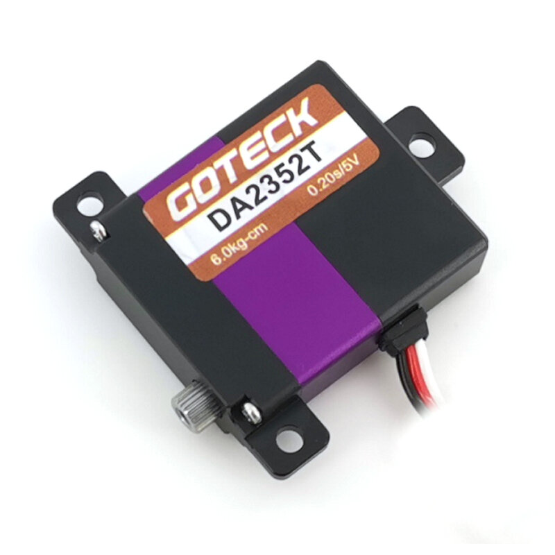 

Goteck DA2352T 26g Iron Coreless Motor 6.0/7.2kg-cm 4.8-6V Micro Servo for RC Fixed Wing Aircraft Helicopter Ship Robot
