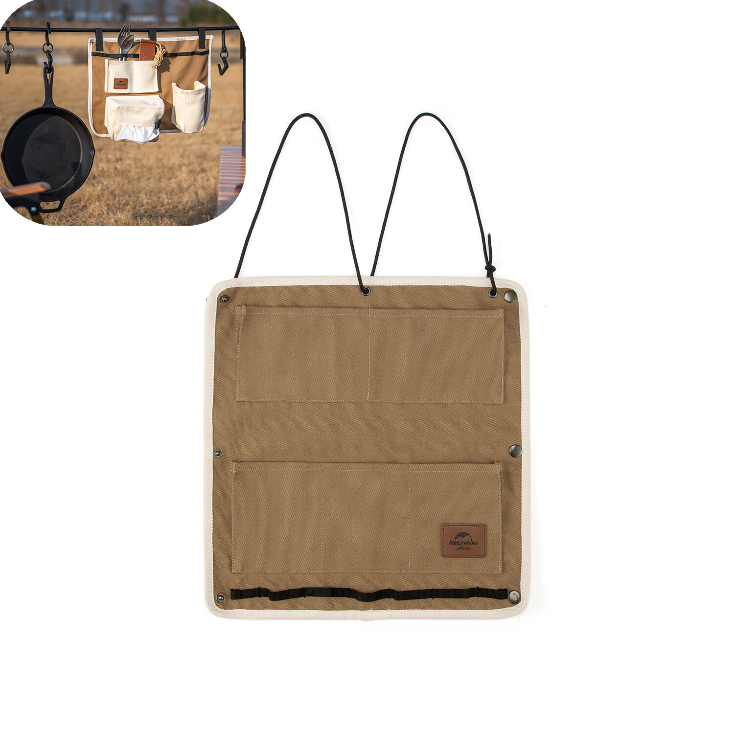 Naturehike Mehrfachtaschen-Hängetasche für Camping, Trolley-Aufbewahrung, Leinwandtasche für Picknick, Outdoor-Kochen und BBQ.