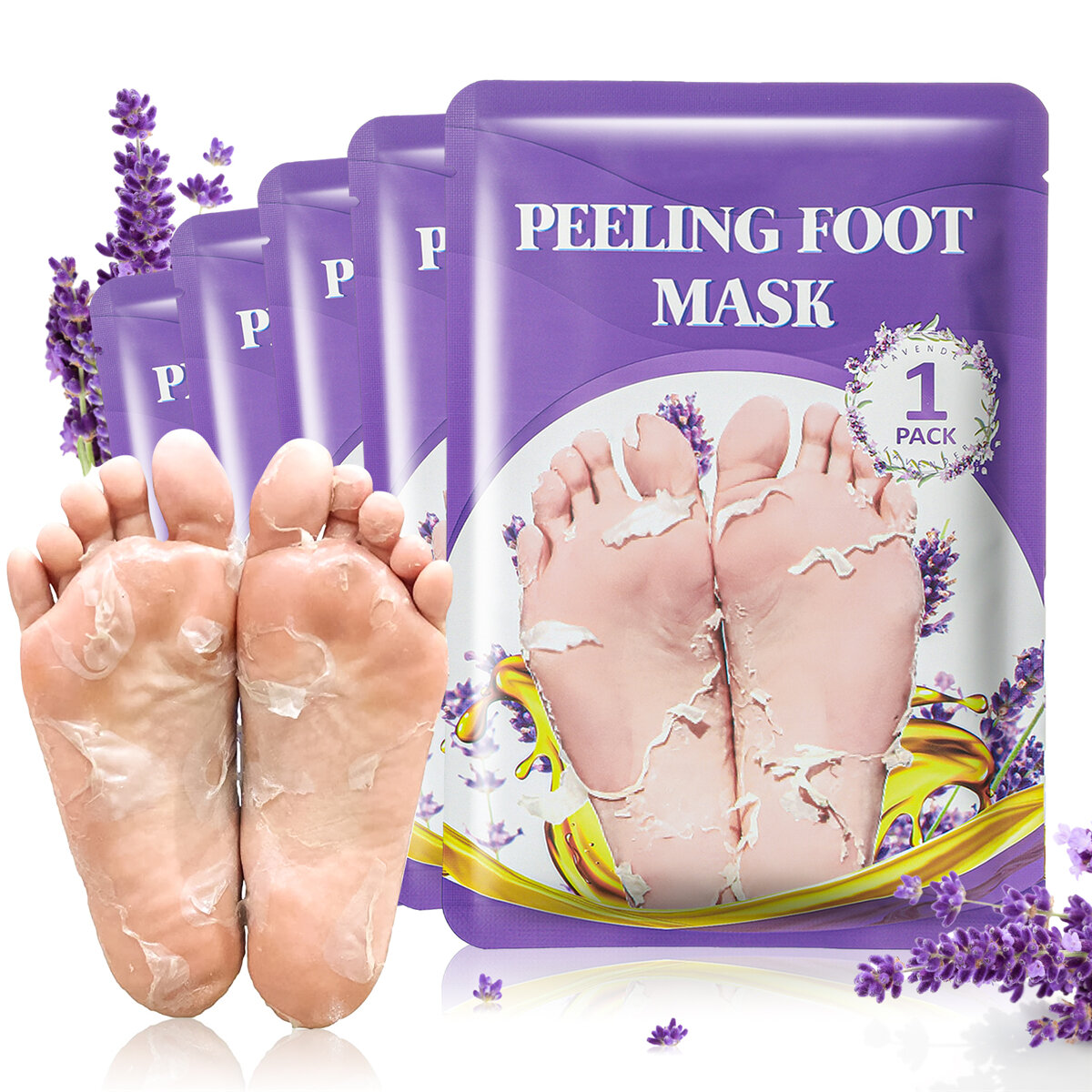 5 Pairs Foot Mask Callus Removal Socks Moisturising Exfoliating Peel Mask