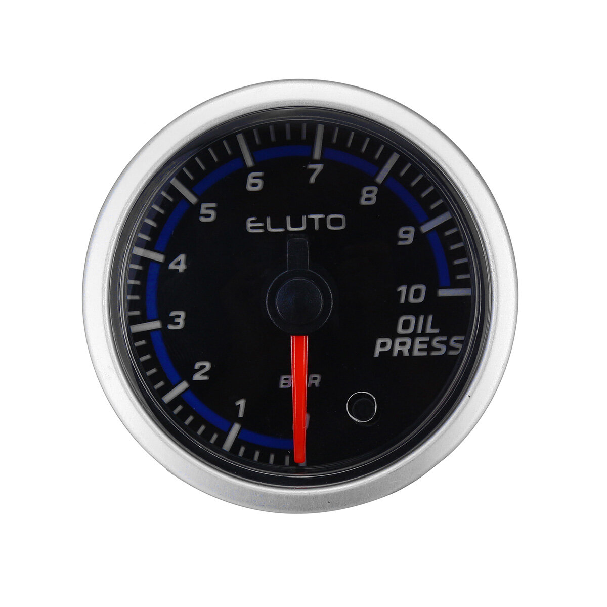 ELUTO 2Inch 52mm 0-10 Bar Oil Pressure Gauge LED Black Face Car Meter With Sensor