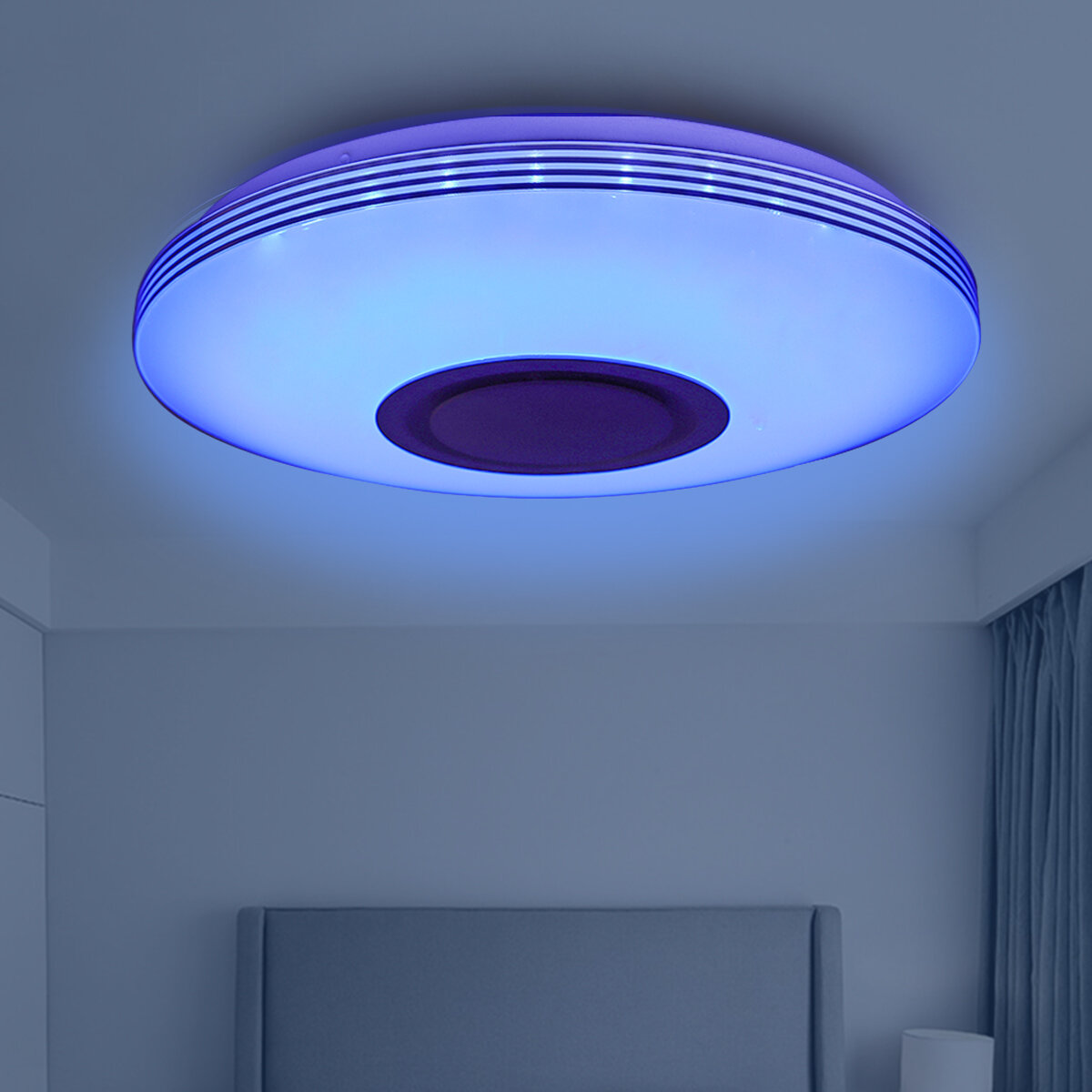 39CM RGB bluetooth WIFI LED Ceiling Light Dimmable Music Speaker Lamp With Remote Control for Indoor Home 85-265V