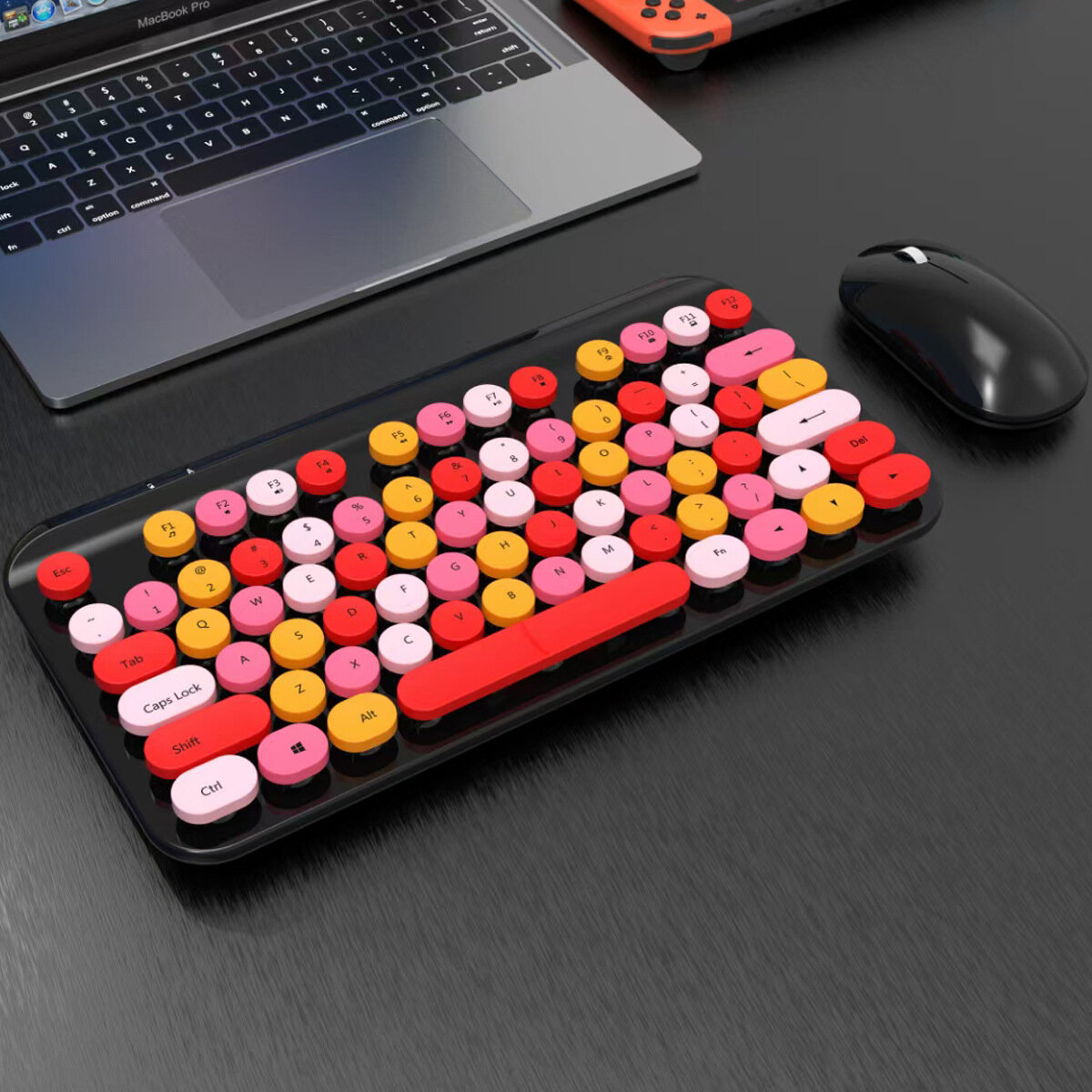 T93 Draadloos 2.4G toetsenbord en muis Set Draadloze verbinding Computer Kantoor Gemengde kleurenver