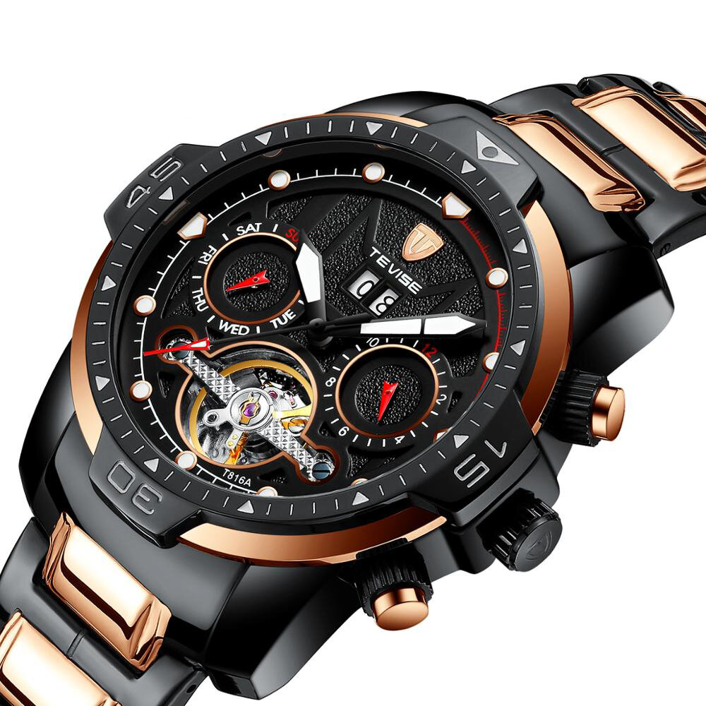 

TEVISE AT816 Luminous Display Business Style Men Wrist Watch Calendar Automatic Mechanical Watch