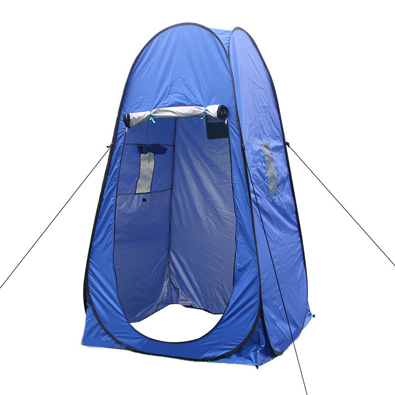 Polyester Privacy Shower Tent Camping Tent Waterproof UV-proof Sun Shelter Beach Tent Canopy with Two Window