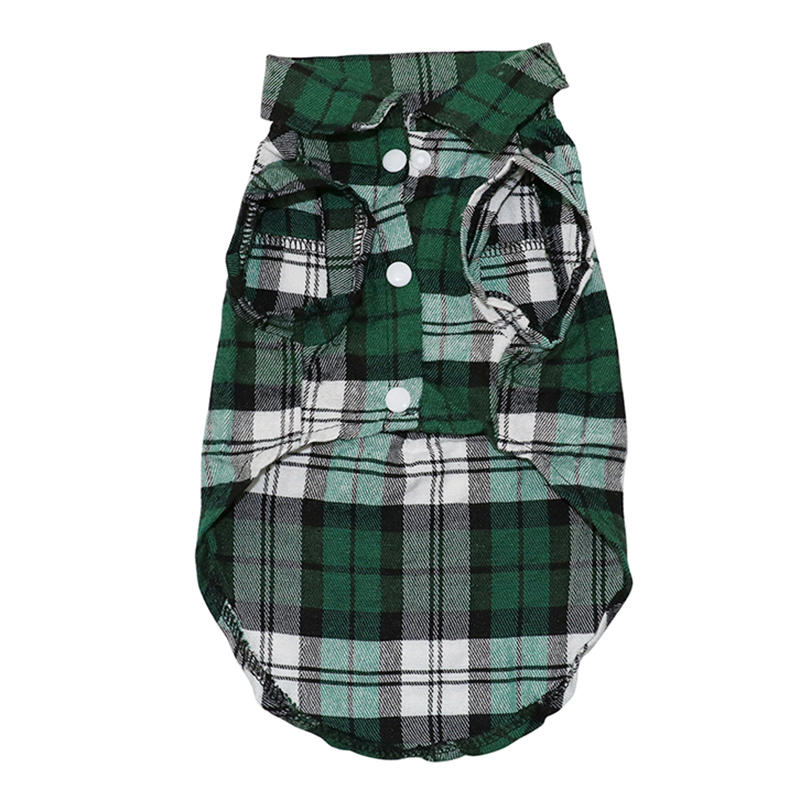 Image of Hundekleidung Soft Puppy Frhling Sommer Plaid Shirt Outfits Haustierkleidung Haustier T-shirt