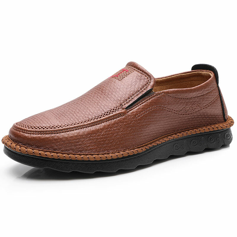 

Men Microfiber Leather Comfy Soft Sole Slip On Casual Bussiness Shoes