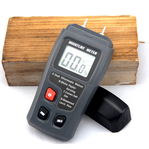 

BSIDE EMT01 Digital LCD Portable 0~99.9% Wood Moisture Meter Integral Pins Auto Power off