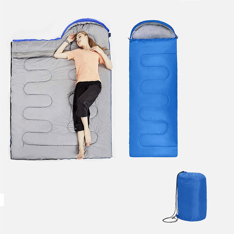 IPRee® Camping Single Sleeping Bolsa 170T Poliéster Engrossado À Prova D 'Água Leve Acampamento Ao Ar Livre Viagem Dormir Bolsa Para Adultos