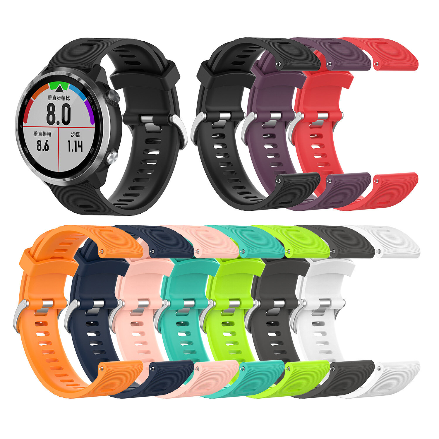 Bakeey siliconen horlogeband kleur horlogeband voor Garmin Forerunner 645 Smart Watch